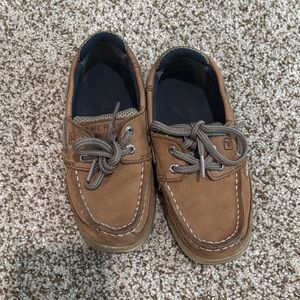 Sperry Kids Tan Moccasins